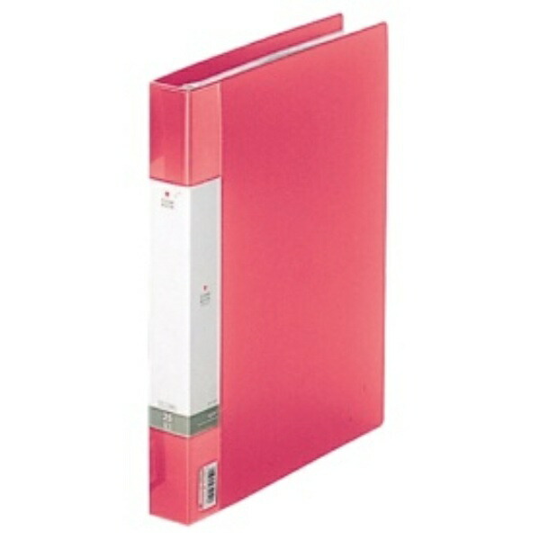 Rihitorabu File Clear Book Refillable A4 30-Hole 25-Pocket Red G3802-3