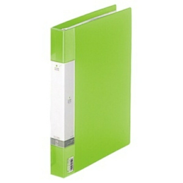 Rihitora File Clear Book Refillable A4 30-Hole 25-Pocket Yellow-Green G3802-6
