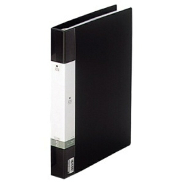 Rihitora File Clear Book Refillable A4 30-Hole 25-Pocket Black G3802-24