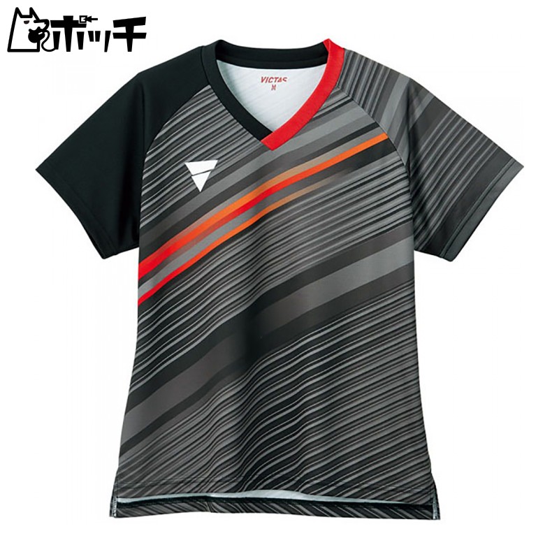 VICTAS Ladies Table Tennis Shirt V-LGS224 Black 2XS 512103