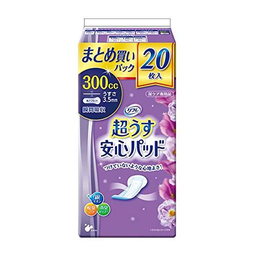 Refle Ultra Thin Secure Pads Bulk Pack for Incontinence Urine Leakage Sheets Thin Absorbent Deodorizing 300cc 20 Sheets