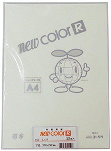 Lintec Colored Drawing Paper Gokuranu Color R A4 Milk 50 Sheets NO152
