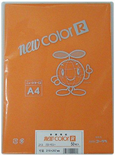 Lintec Colored Drawing Paper Gokuranu Color R A4 Size, Orange, 50 Sheets NO213