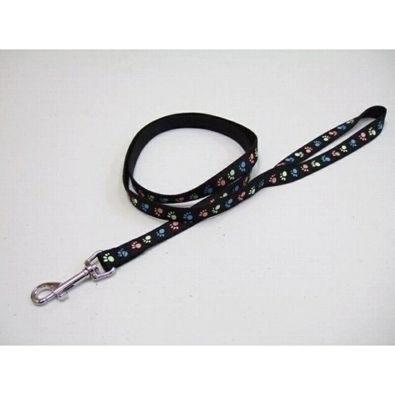 Okano ONS Glow-in-the-Dark Foot Lead #20 Black (Medium Dogs)