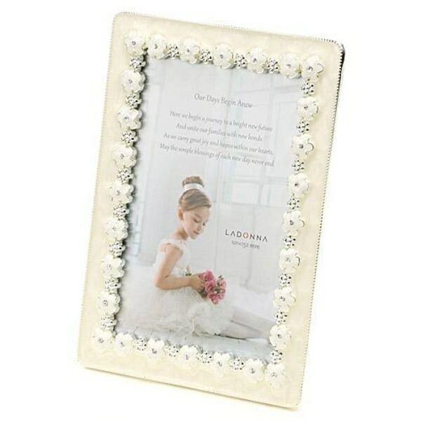 LADONNA Petite Flower Frame BJ34-P-WH White 086078
