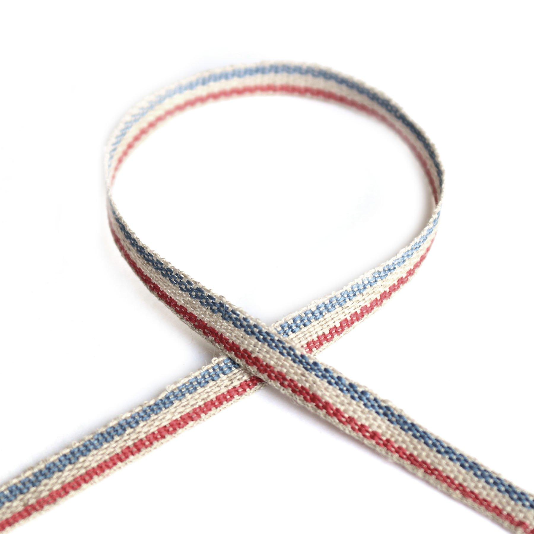 Blanc de Core Ribbon Linen (Tricolor) No.3727 5mm × 10m