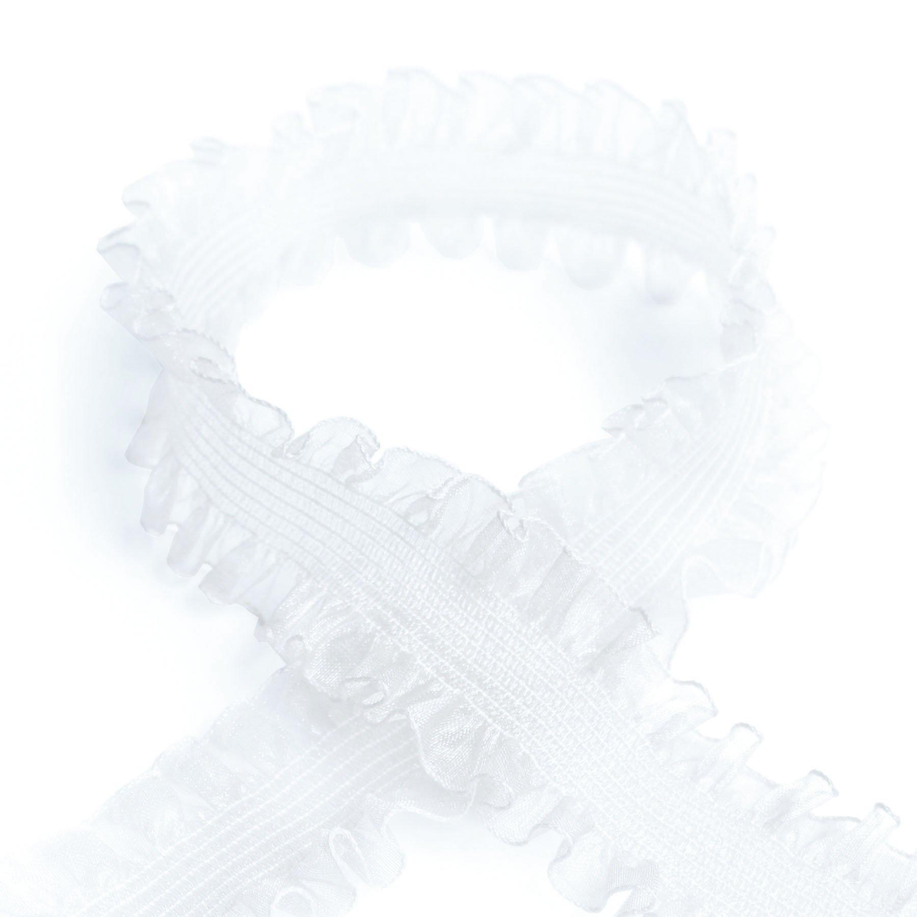 Blanc de Core Ribbon with N-Rubber Insert Organza No.9750-11 36mm × 5m
