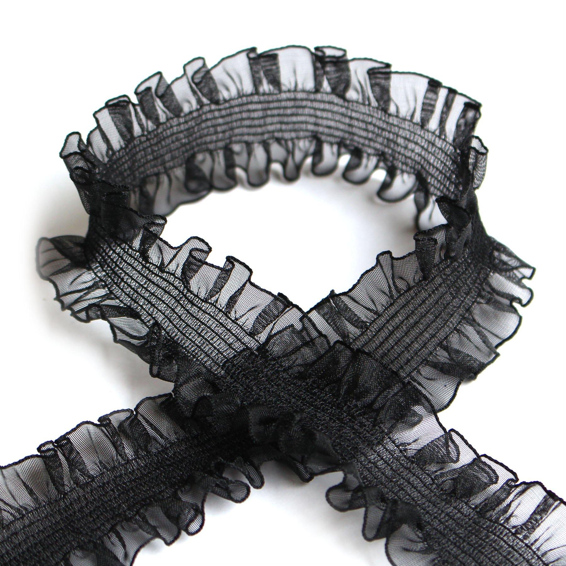 Blanc de Core Ribbon with N-Rubber Insert Organza No.9750-25 36mm × 5m