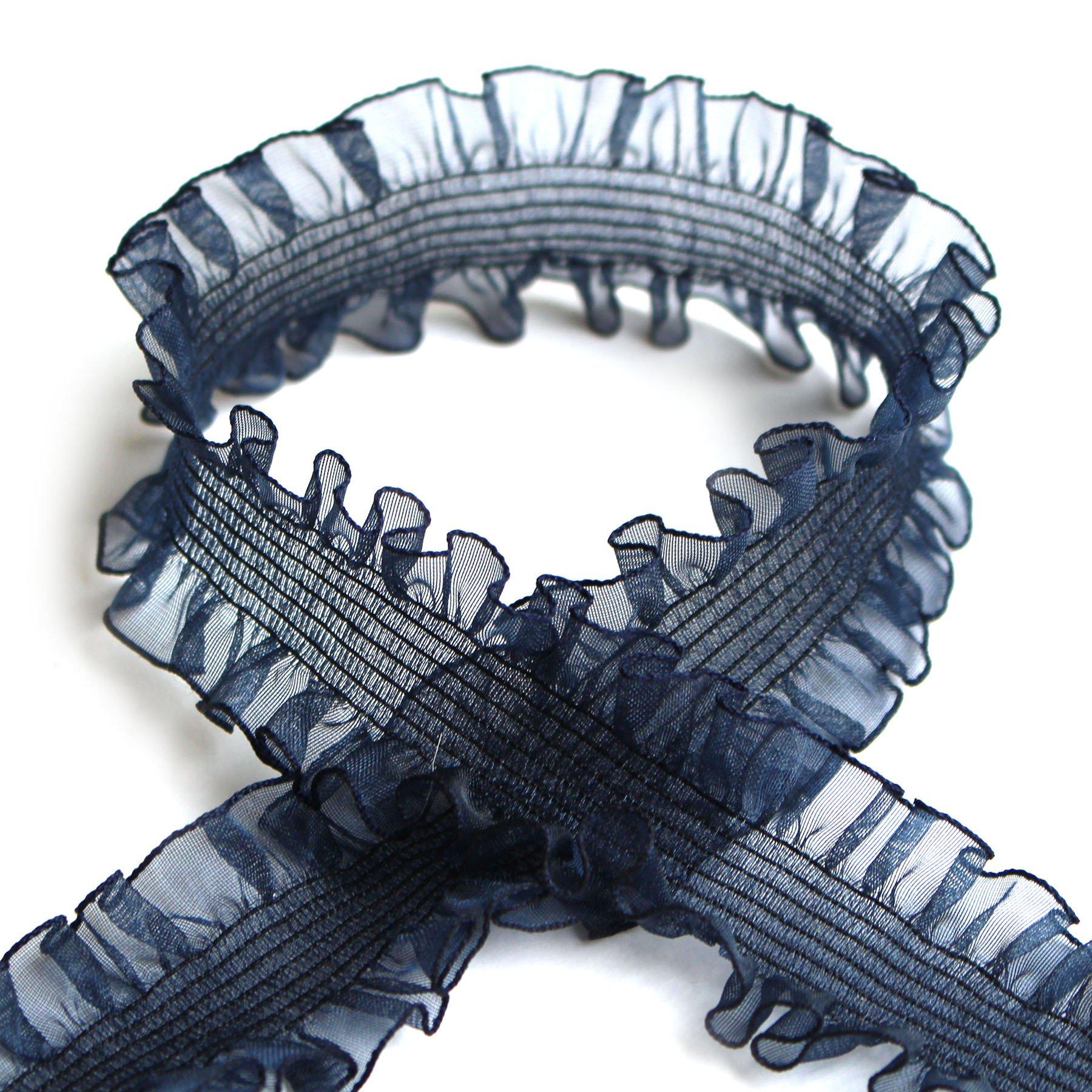 Blanc de Core Ribbon with N-Rubber Insert Organza No.9750-77 36mm × 5m