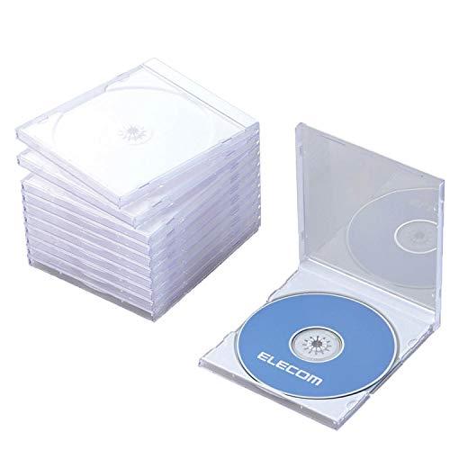 ELECOM CD/DVD Case/Single Disc Storage/10-Pack/White