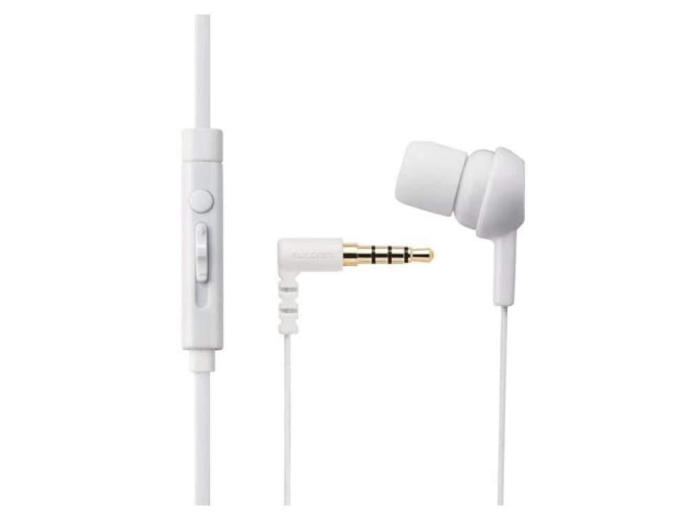 ELECOM Mono Headphones (with Microphone) Canal-Type C3520 White EHP-MC3520WH
