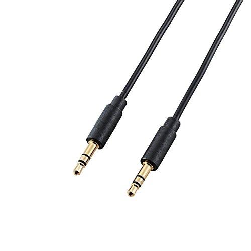 ELECOM Stereo Mini Plug Audio Cable Ultra-Slim Connector Gold-Plated Black 2m DH-MMCN20