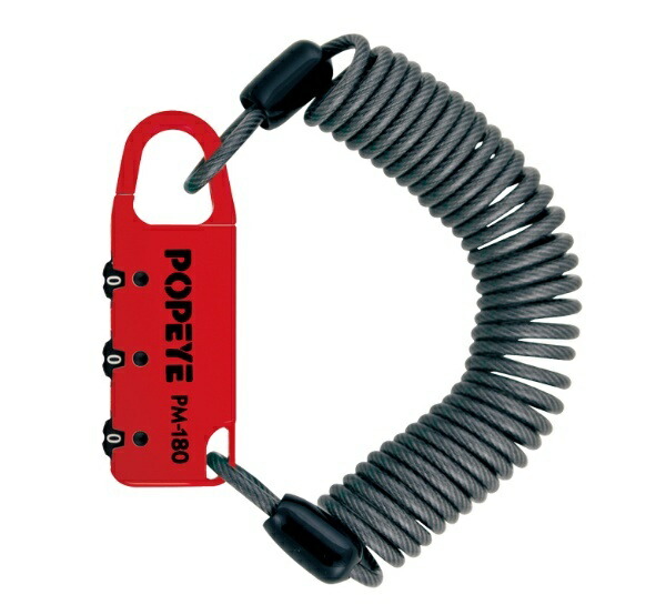 NOGUCHI Bicycle Wire Lock [PM-180] Adjustable Dial Red Small