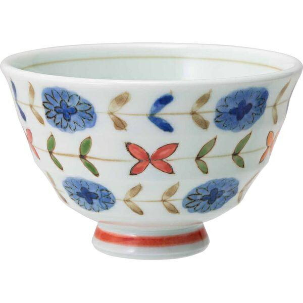 Saikai Pottery Hasami Ware Issho Pottery Lightweight Rice Bowl Small Blue Me Red Made in Japan 20418 300ml
