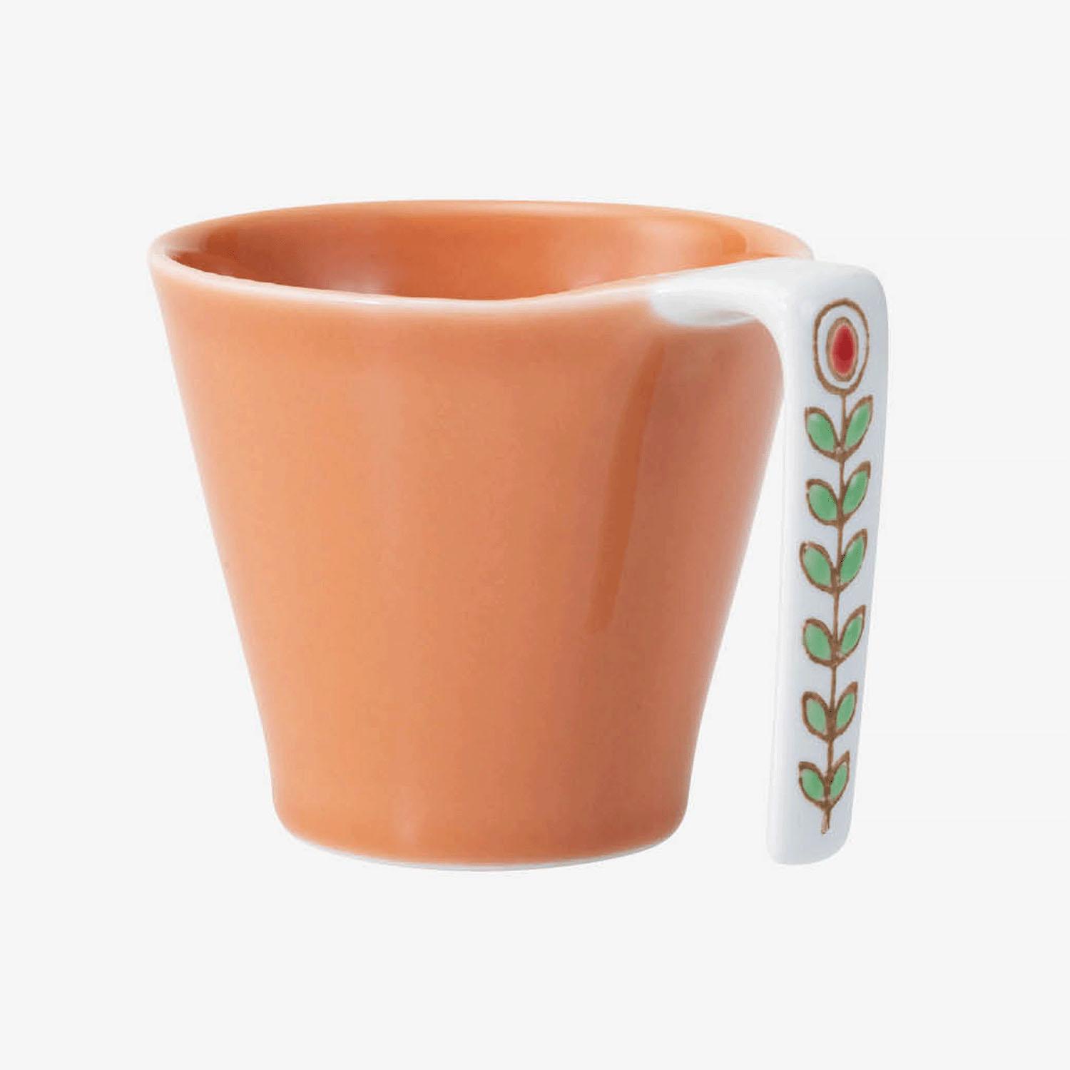 Saikai Pottery Hasami Ware Small Mug Approx. 220ml Calm Orange Microwave Safe Dishwasher Safe