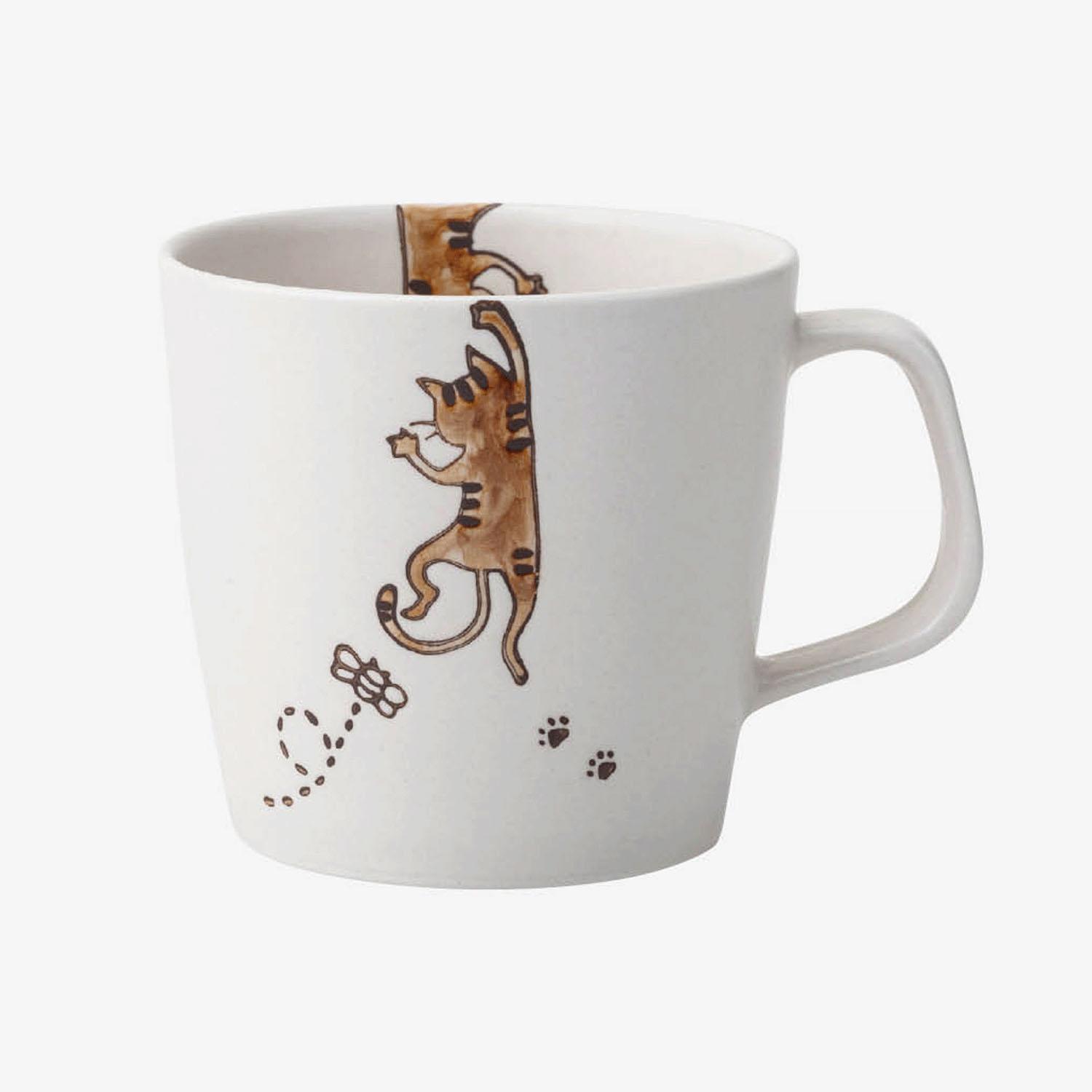 Hasami Ware Mug Approx. 280ml Capacity neko Brown Microwave Safe Dishwasher Safe 25441