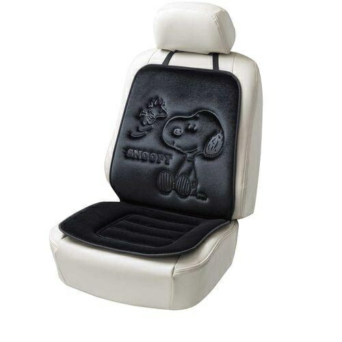BONFORM Seat Cushion Snoopy Press Light/Standard Vehicle Double with Backrest and Stopper Black 5712-07BK