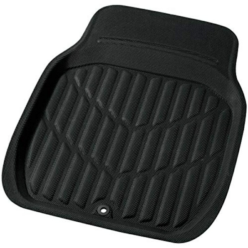 BONFORM Car Mat X-Gear for Kei Cars Front 1 Piece Waterproof Machine Washable Anti-Slip Treatment 46x60cm Black 6448-31BK