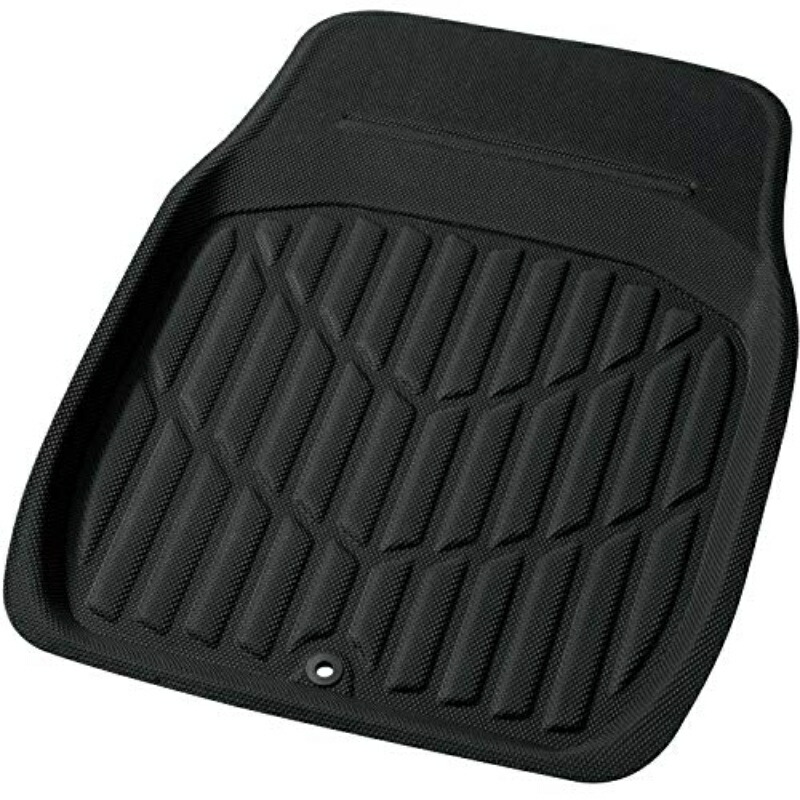 BONFORM Car Mat X-Gear for Light/Standard Vehicles Front 1 Piece Waterproof Machine Washable Anti-Slip Treatment 48x65cm Black 6448-01BK