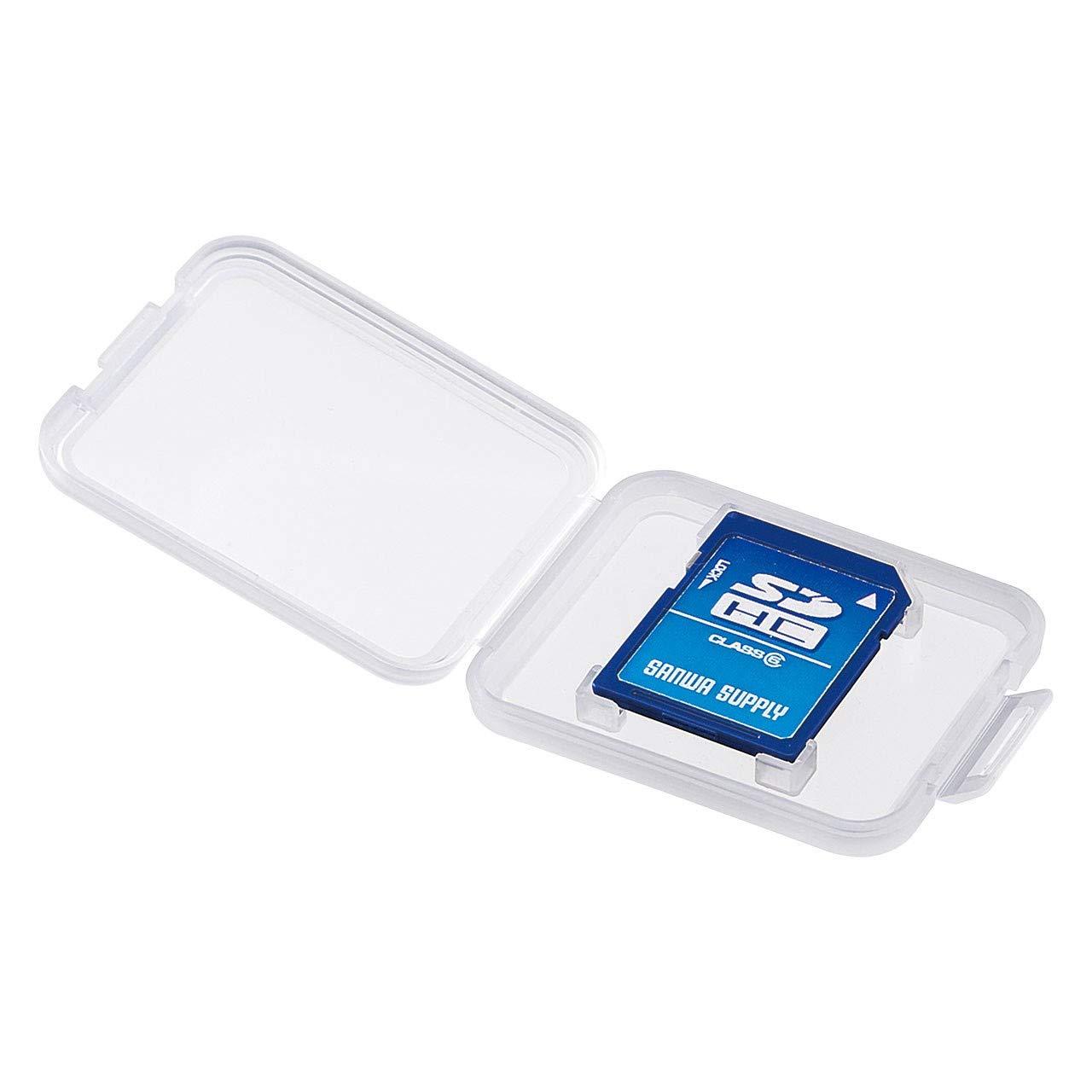 Sanwa Supply Memory Card Clear Case (for SD Cards, 30-Piece Set) FC-MMC10SD-30