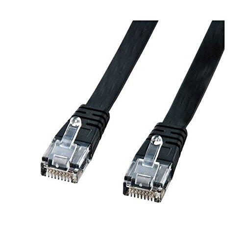 Sanwa Supply UTP Enhanced Category 5 Twisted Pair Flat Cable 3m Black LA-FL5-03K