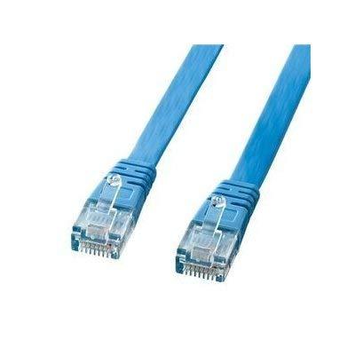Sanwa Supply UTP Enhanced Category 5 Twisted Pair Flat Cable 7m Light Blue LA-FL5-07LBK