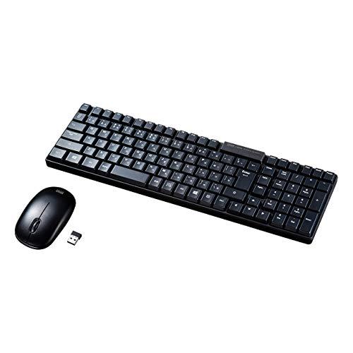 Sanwa Supply Wireless Keyboard with Mouse USB Connection Compact Japanese 109-Key Membrane Black SKB-WL34SETBK