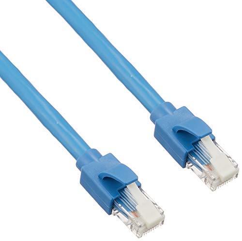 Sanwa Supply CAT6A LAN Cable (2m) 10Gbps/500MHz RJ45 Snap-Proof Blue KB-T6ATS-02BL