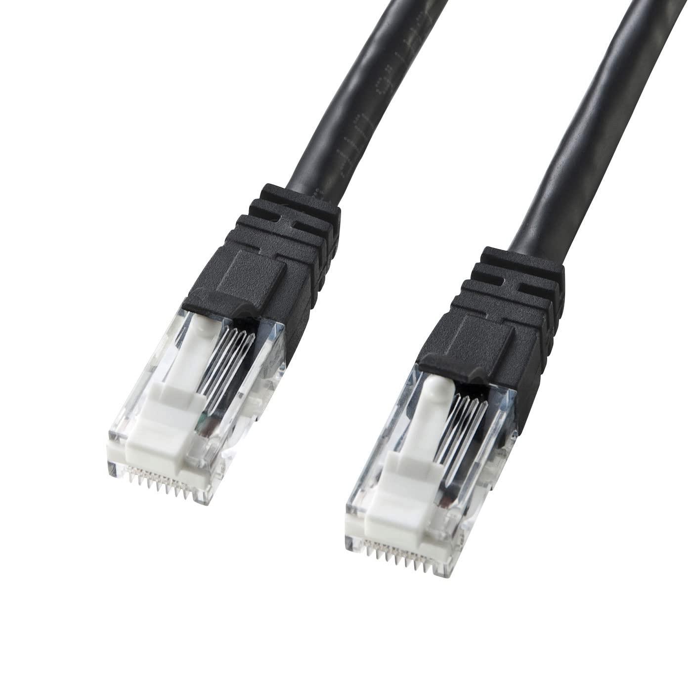 Sanwa Supply Anti-Snapping Category 6 LAN Cable (Black, 15m) KB-T6TS-15BKN