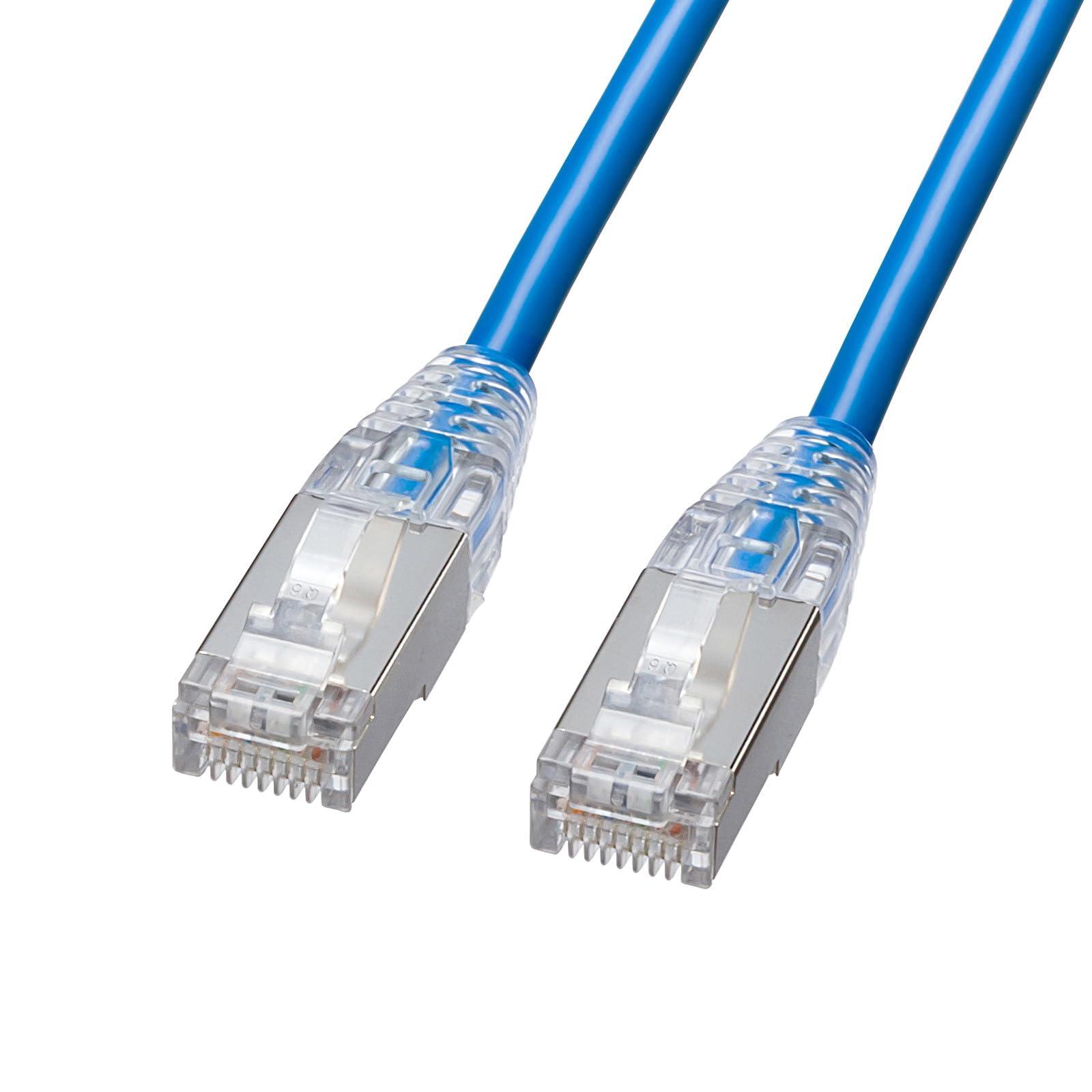 Sanwa Supply Category 7 LAN Cable (Slim, Flexible, Anti-Snapping Connector, 1m・Blue) KB-SL7YS-01BL