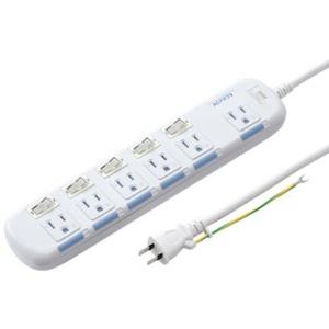 Sanwa Supply Energy-Saving Tap (3-Prong, 6 Outlets, 2m) TAP-S10N2-2