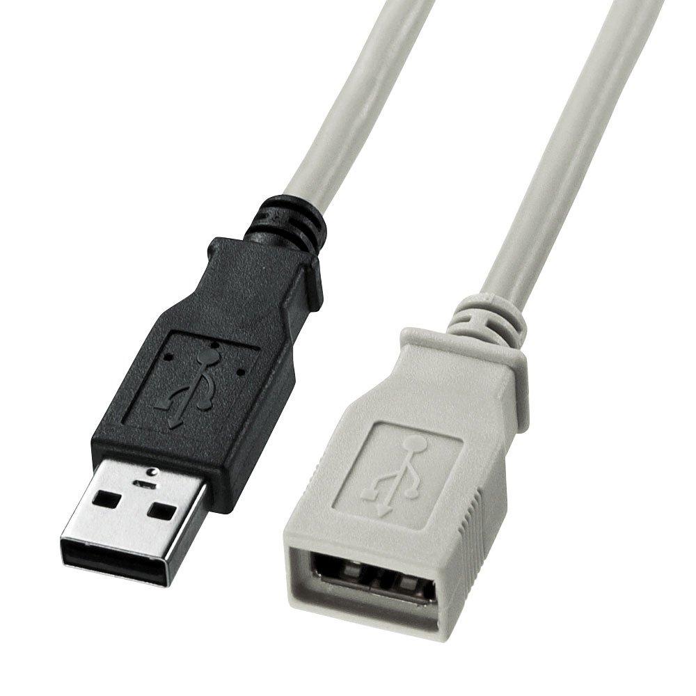 Sanwa Supply USB Extension Cable Light Gray 2m KU-EN2K