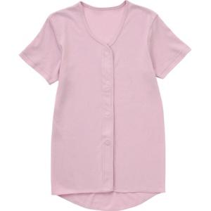 Plus Heart One-Touch Underwear Front-Opening Women's 1-Piece Short Sleeve M Lavender 100% Cotton 74828