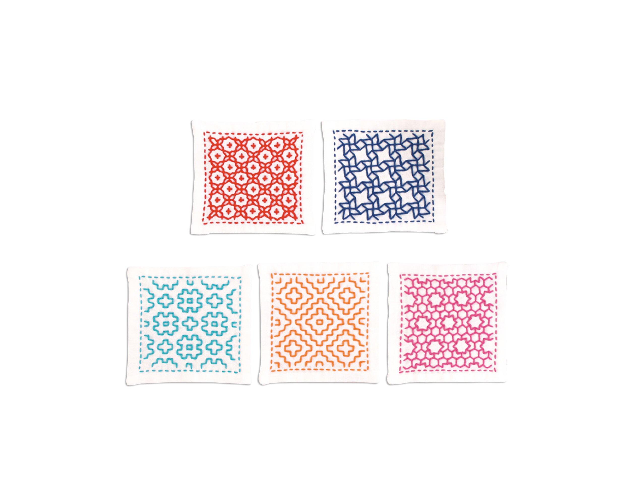 Olimpas Silk Sashiko Kit: Single-Stitch Coaster SK-293