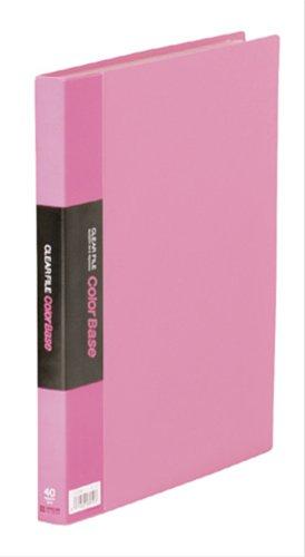 King Jim Clear File Color Base 40-Pocket A4 Vertical Pink 132CW-P