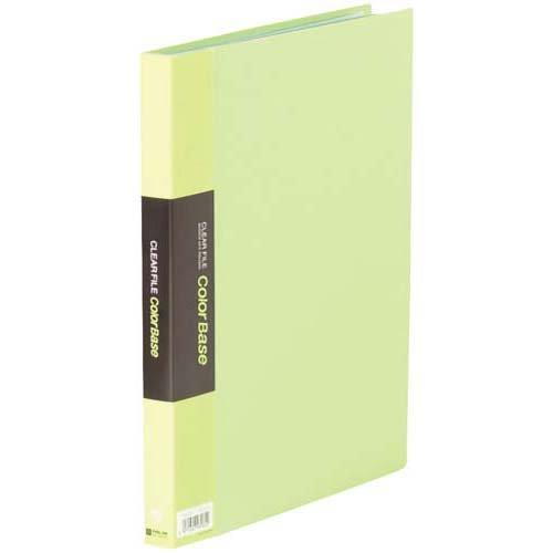 King Jim Clear File Color Base 40-Pocket A4 Vertical Yellow-Green 132CW-YG