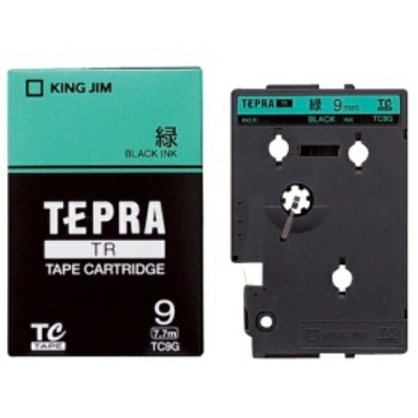 King Jim Tape Cartridge Tepla TR TC9G 9mm Green