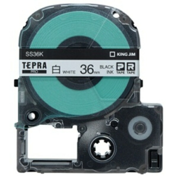 King Jim Tepla PRO Tape Cartridge 36mm White Label/Black Text Length 8m SS36K