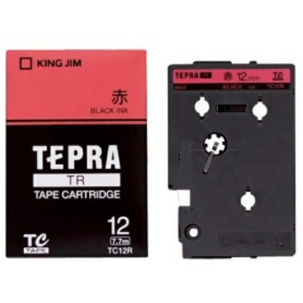 King Jim Tape Cartridge Tepla TR TC12R 12mm Red