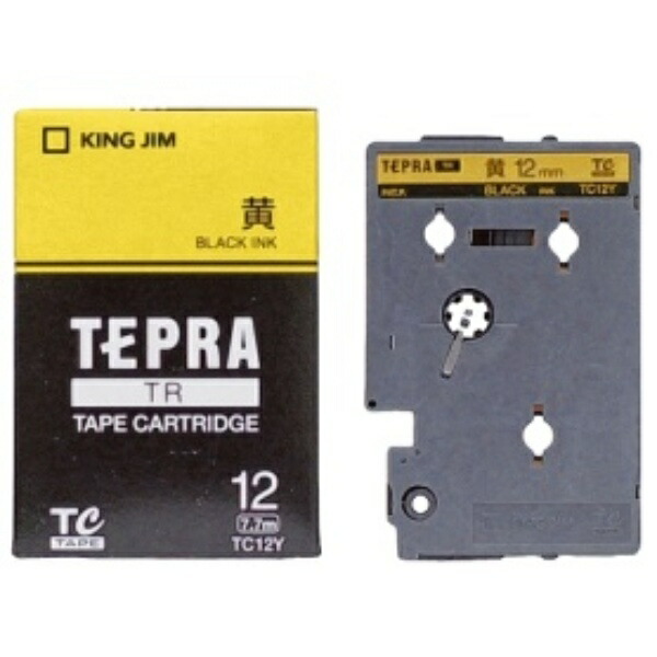 King Jim Tape Cartridge Tepla TR 12mm TC12Y Yellow