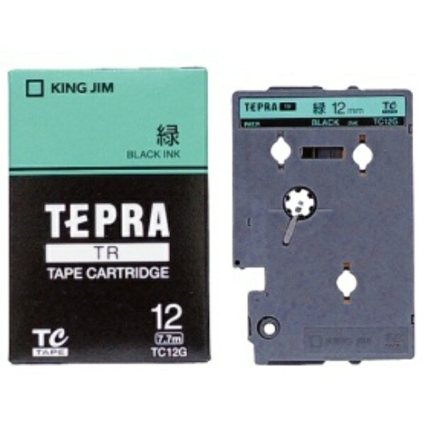 King Jim Tape Cartridge Tepla TR 12mm TC12G Green