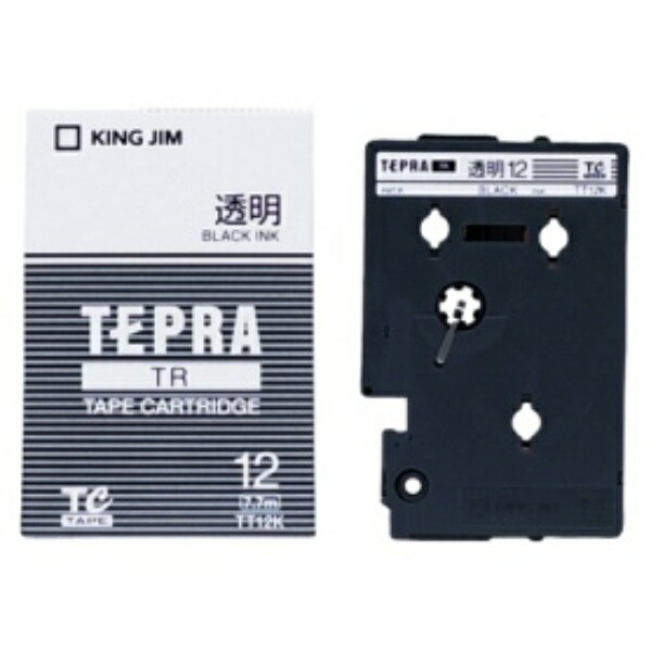 King Jim Tape Cartridge Tepla TR 12mm TT12K Transparent