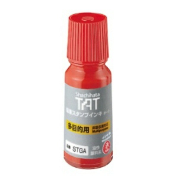 Shachihata Strong Adhesion Stamp Ink Tart (Multi-Purpose) Small Bottle 55ml Red STGA-1-R 1 piece