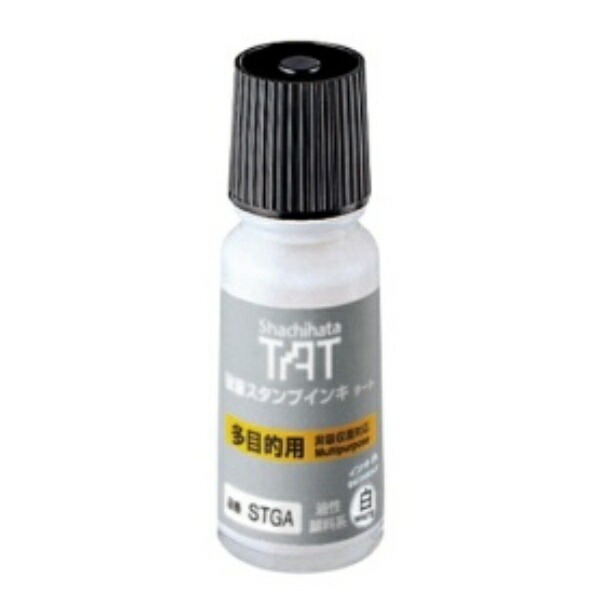 Shachihata Strong Adhesion Stamp Ink Tart (Multi-Purpose) Small Bottle 55ml White STGA-1-W 1 piece