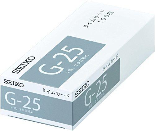 Seiko Solutions Time Card G25 Card 100 MyIri CA-G25