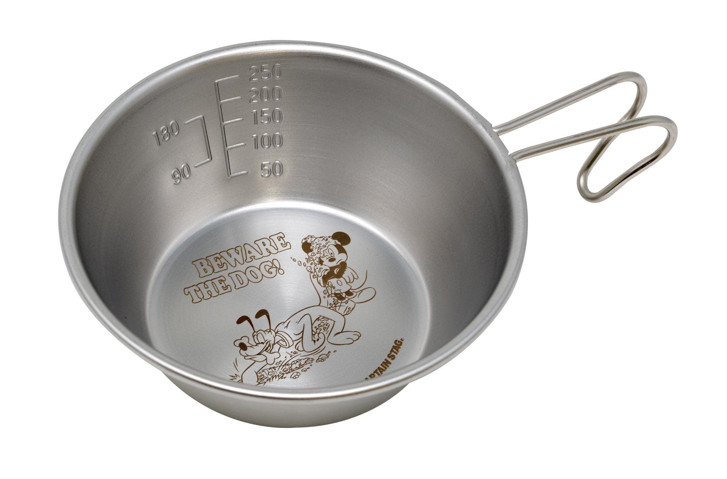 Captain Stag Disney Shera Cup Stainless Steel Shera Cup 320ml Stainless Steel Made in Japan Tsubame Sanjo Mickey & Pluto/Best Friends MA-2325