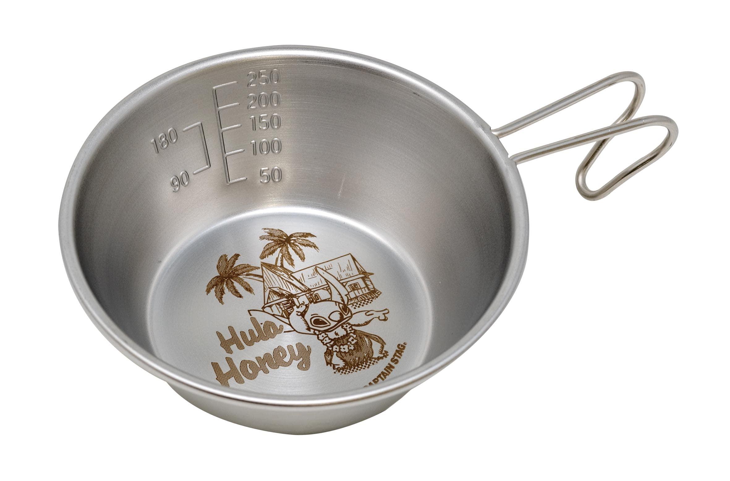 Captain Stag Disney Shera Cup Stainless Steel Shera Cup 320ml Stainless Steel Made in Japan Tsubame Sanjo Rilo & Stitch/Hula MA-2326
