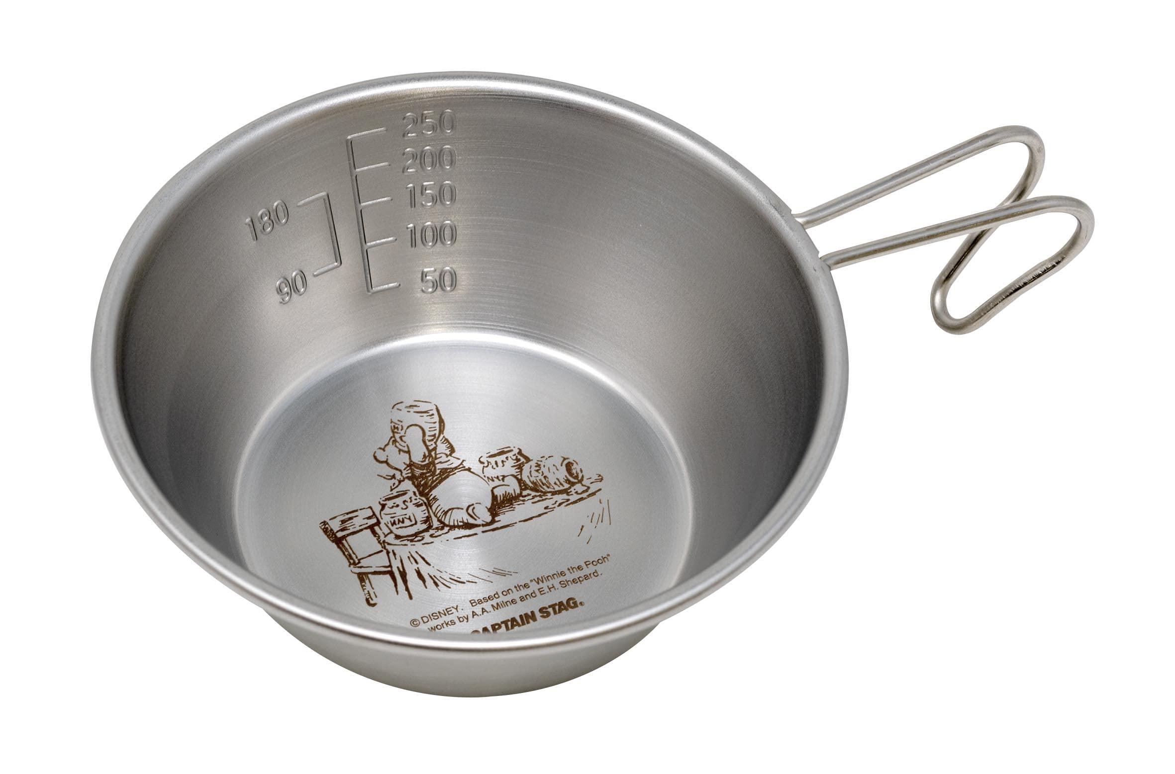 Captain Stag Disney Shera Cup Stainless Steel Shera Cup 320ml Stainless Steel Made in Japan Tsubame Sanjo-made Winnie the Pooh/Feast MA-2327
