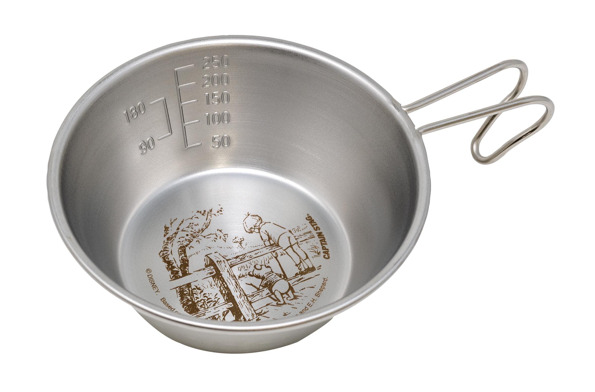 Captain Stag Disney Shera Cup Stainless Steel Shera Cup 320ml Stainless Steel Made in Japan Tsubame Sanjo-made Winnie the Pooh/Friends MA-2328