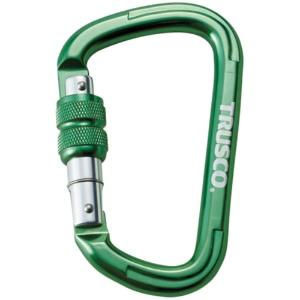 TRUSCO Screw Lock Carabiner Wire Diameter 10.5 110 Green TKNNL1111GN